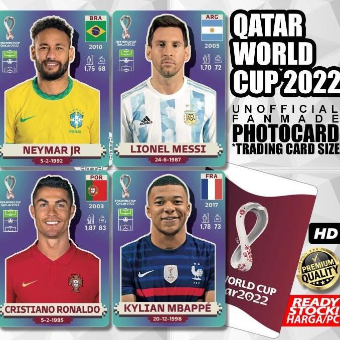 Photocard Player QATAR World Cup 2022 Unofficial Photo Card Kartu