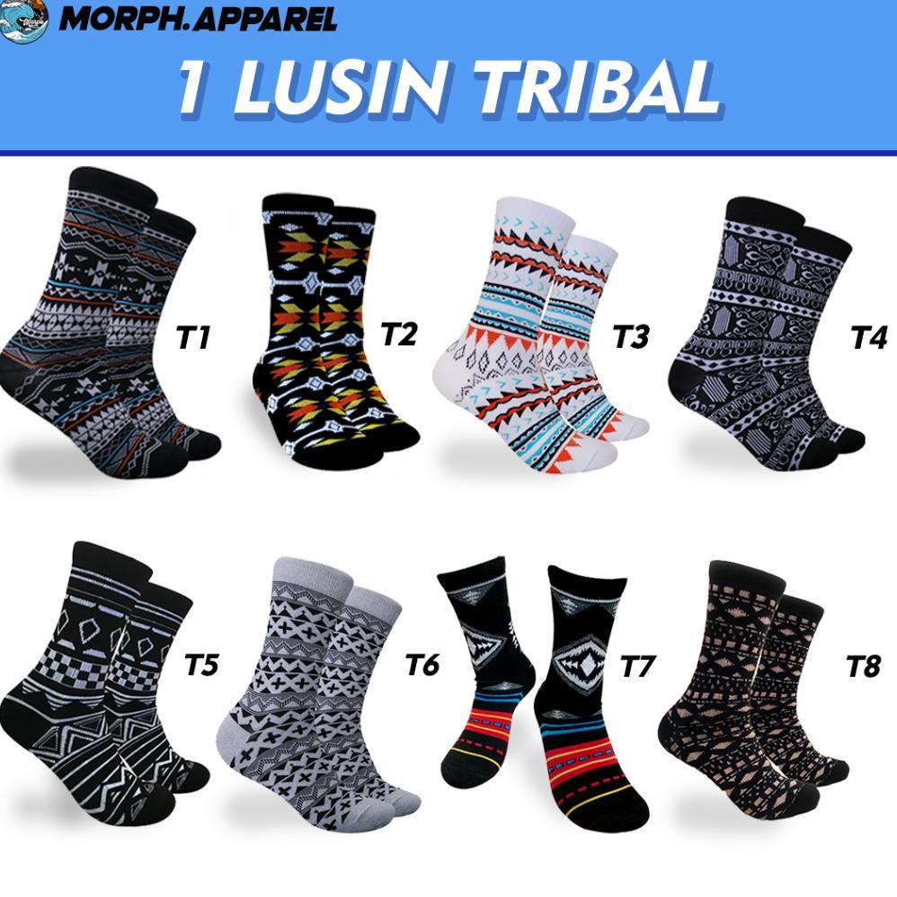 Kaos Kaki Tribal Pattent - Kaos Kaki Batik - 1LUSIN - Morph.Apparel terlaris