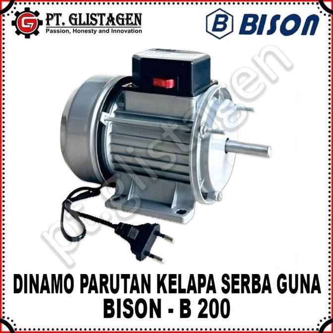 BISON MOSWELL Dinamo Mesin Parut Parutan Kelapa Listrik Dinamo Elektromotor Serbaguna B-200 B200 ORI