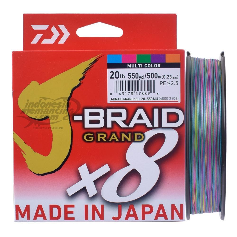 Senar PE Daiwa J Braid Grand X8 500M Multicolor