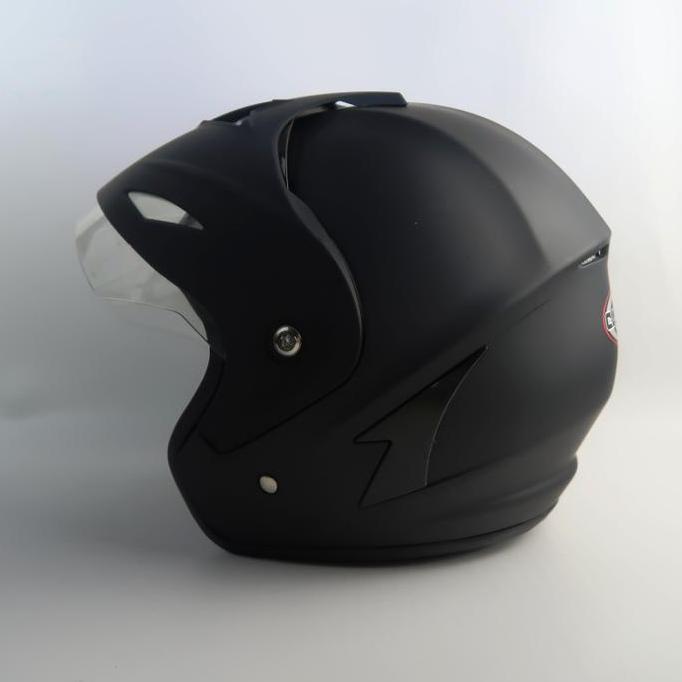 Helm 05 Ukuran Besar L - 2XL Solid Black Doff