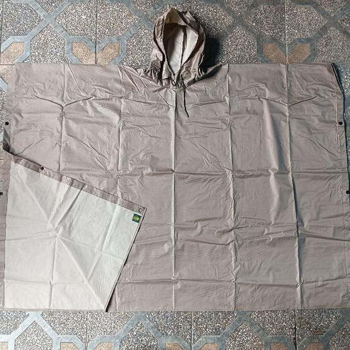 Jas Hujan Ponco Coklat Polri / Ponco Coklat Pendidikan Polisi / Jas Hujan Polri