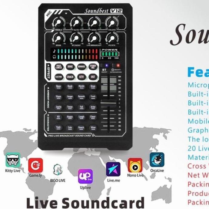 soundcard soundbest v12 live mixer streaming