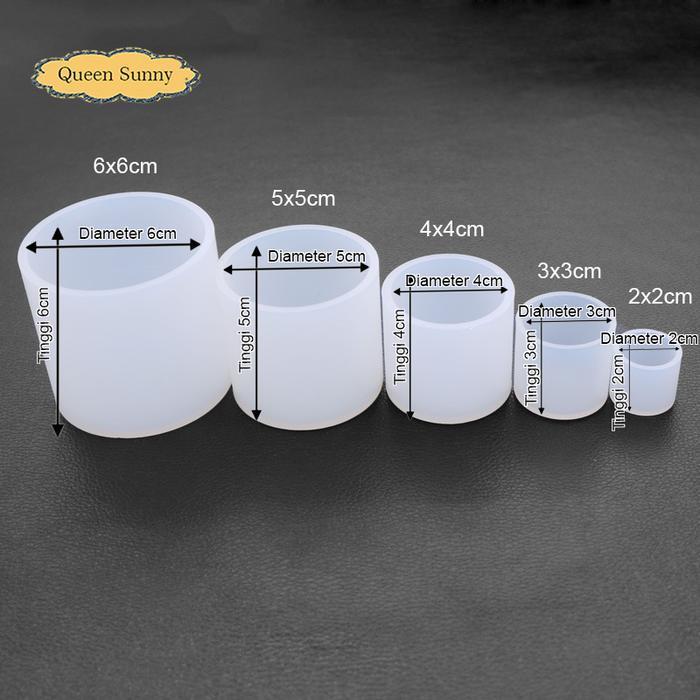 (Best Saller) Cetakan Silikon 3D Bentuk Silinder Bulat Tabung Cylinder / Cetakan Resin / Cetakan Lil