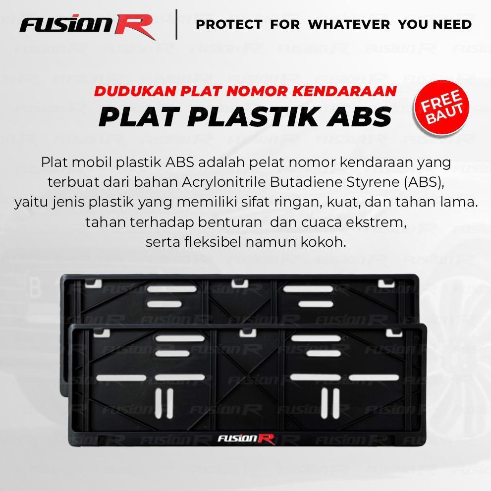 CUCI GUDANG Atrium Jaya | Tatakan Dudukan Tempat Cover Plat Nomor Mobil Fusion R Lengkap Baut SET De