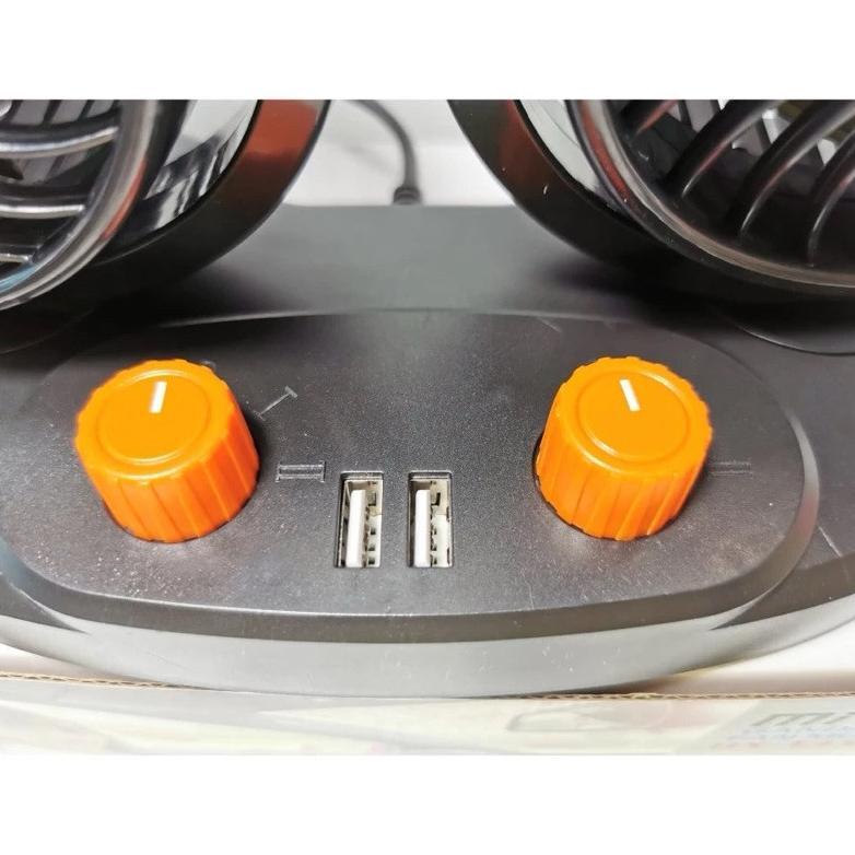 HOT DEALS Kipas Angin Mobil MITCHELL HX-358 24v 24volt 24 volt + 2 Port USB Car Fan
