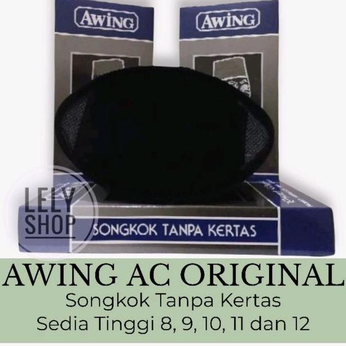 Termurah / Hot Sale Songkok Hitam Awing Ac Tinggi 8,9,10,11,12 Original Tanpa Kertas Kwalitas Export