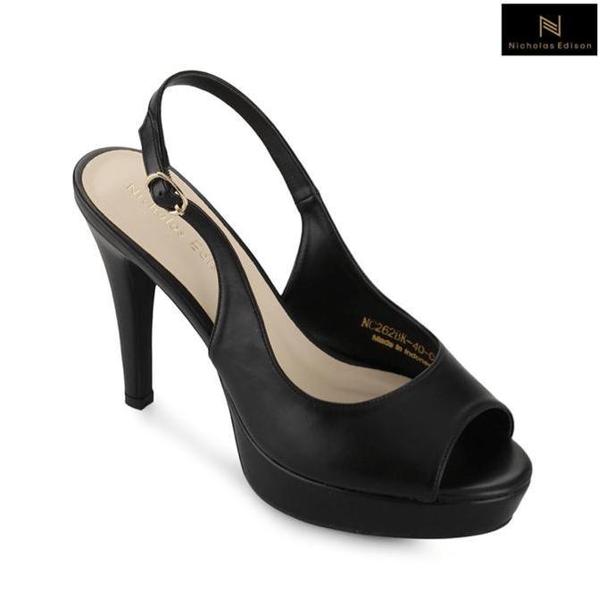 Nicholas Edison Heels Fenella Sepatu Hak Tinggi Wanita Platform Slingback Peeptoe POS