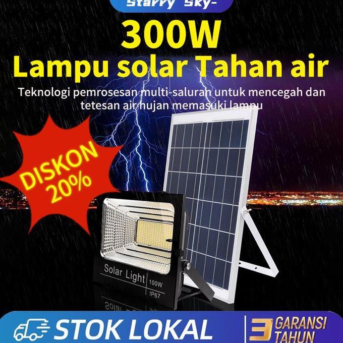 Bisadisini- 300Wdipimpin Lampu Jalan Surya Penerangan Jalan Rumah Lampu Taman Sury