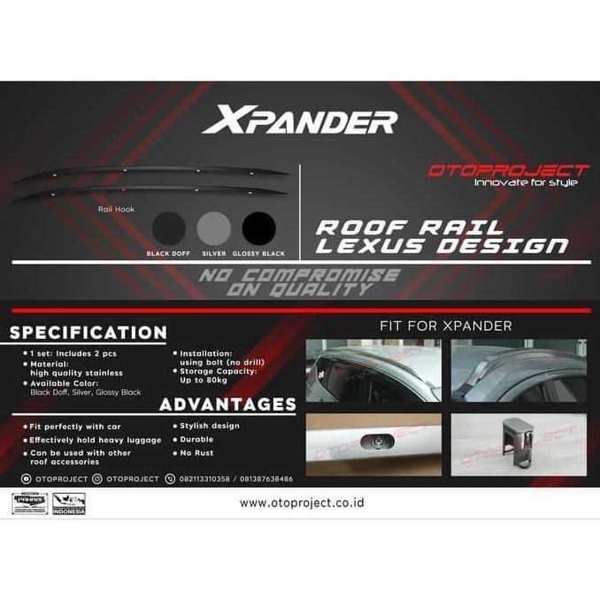 ROOF RAIL / ROOFRAIL ATAS OTOPROJECT XPANDER ORIGINAL DAN TERPERCAYA