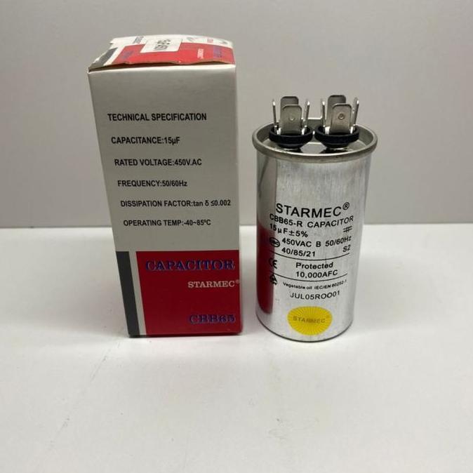 Kapasitor Ac 15Uf Capasitor Ac 15 Uf 450Vac Starmec Diskon