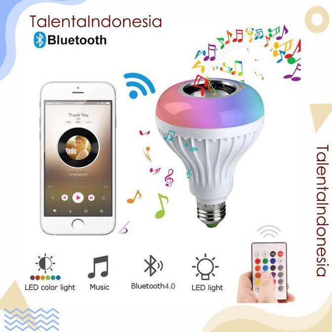 Bohlam Speaker Wireless Lampu LED Smart LED Music Light