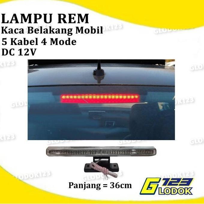 Lampu Rem Strobo Kedip 3rd Brake Stop Lamp Tempel Kaca Belakang Mobil