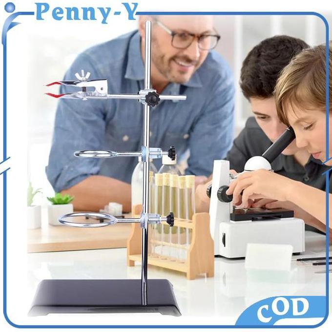 SOORIM 1set Tiang Statif Universal Klem Statif Dan Ring Statif Dan Klem