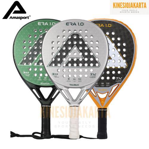 Raket Padel Amasport Era 1.0 Titanium Original 18K Carbon, Power Rebound