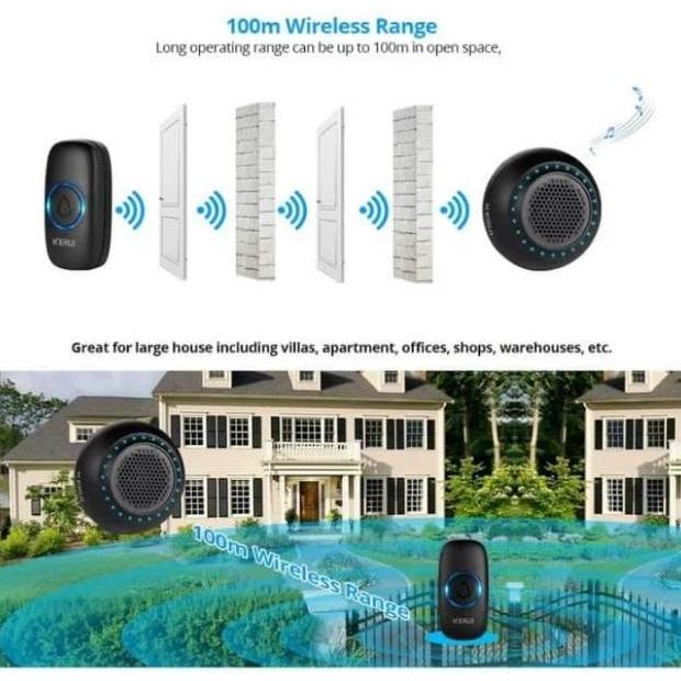BEL RUMAH KERUI M523 Bel Pintu Rumah Wireless Hanya Reciever