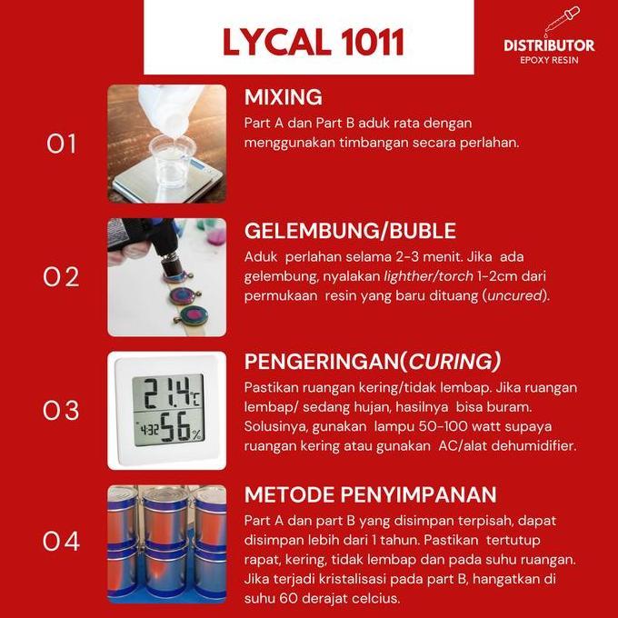 Teruss- Resin Bening Lycal Keras Dgn Katalis - Lycal 1011 - 4 Kg