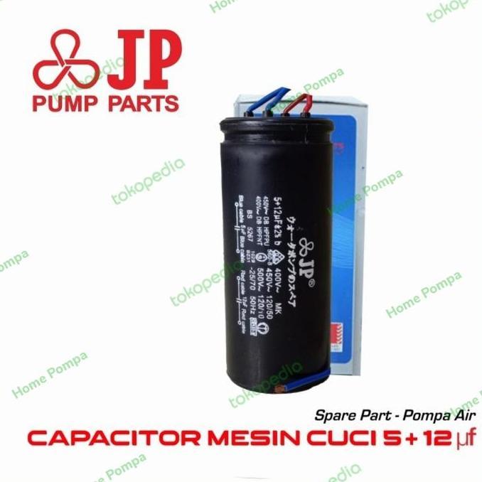 Kapasitor Mesin Cuci 5+12Uf Capasitor Jp Baru