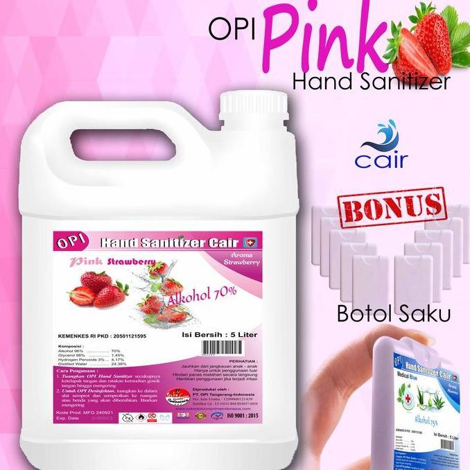 Bytwx- Hand Sanitizer 5 Liter Cair Bonus Pocket Bottle Spray (Card Bottle) Kod.Osb-Hs50