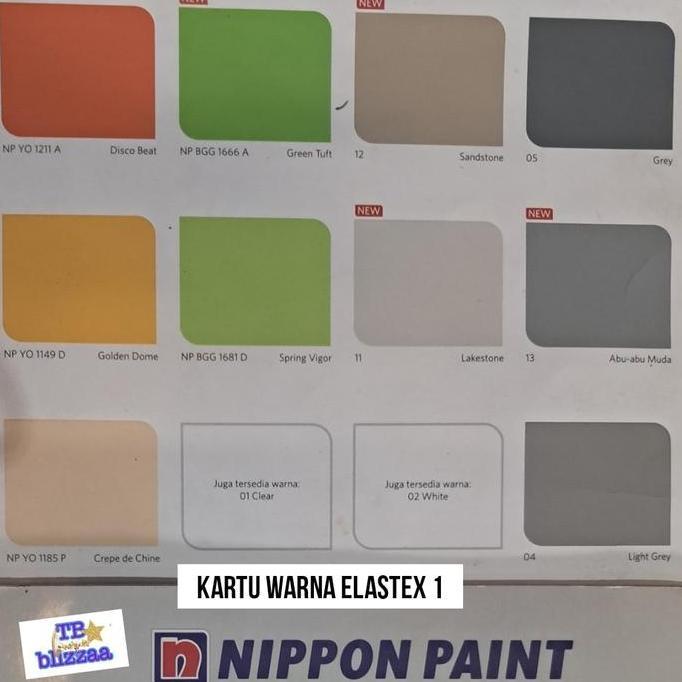 Troffice- Elastex 4 Kg Waterproof 3 In 1 Nippon Paint Elastex 4Kg Abu2 Putih Elastex Warna 4 Kg Galo