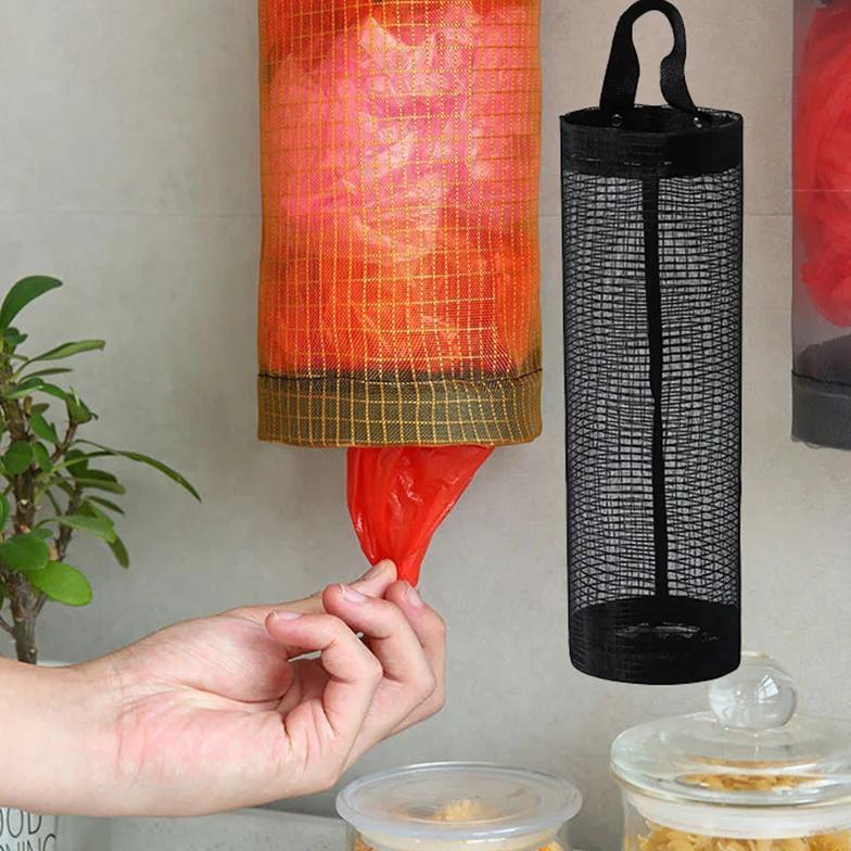 Garbage Bag Storage Kitchen Garbage Organizer Plastic Bag Holder Organizing Hanging Garbage Collecti