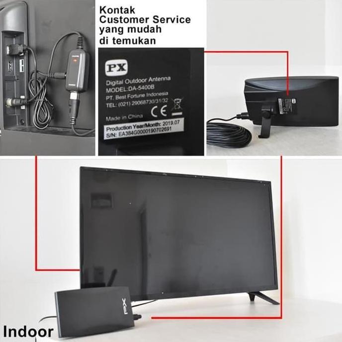 ANTENA TV DIGITAL DAN ANALOG PX DA-5400B BOOSTER INDOOR