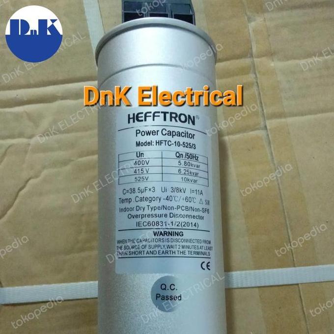 Capacitor / Capasitor / Kapasitor 525V 10Kvar Hefftron Hftc-10-525/3 Restock