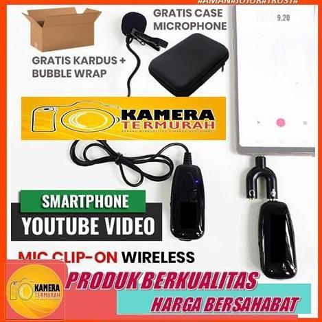 Microphone Mic Clip On Wireless UHF Prank Vlog Untuk