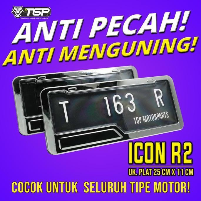 Dudukan Plat Nomor Motor ICON Chrome Aksesoris Variasi Beat Vario Nmax
