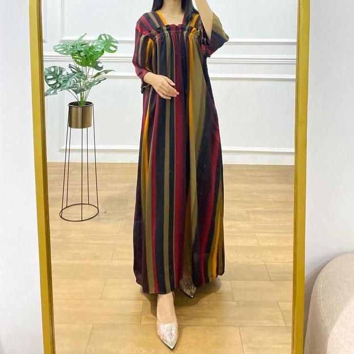 Ready stock [DASTER DINDA BUSUI MOTIF - Paula versi Busui Kancing - Rayon Premium] Daster Gamis Rayo