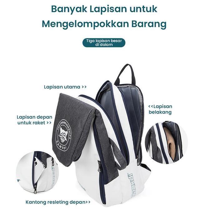 Backpack Bulutangkis Badminton Tennis / Ransel Raket Multifungsi Tas Ransel /Tas Ransel Badminton