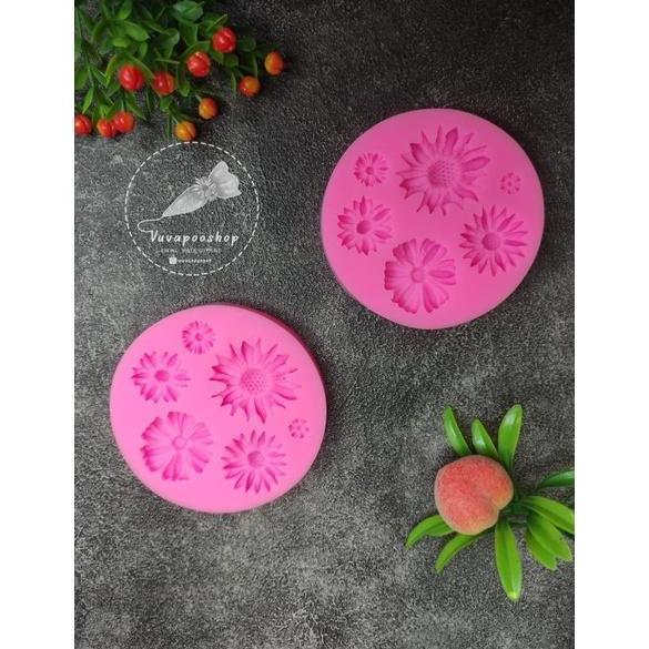 CETAKAN SILICONE FLOWER 2 / SM FLOWER 2 / CETAKAN COKLAT PUDING SILIKON