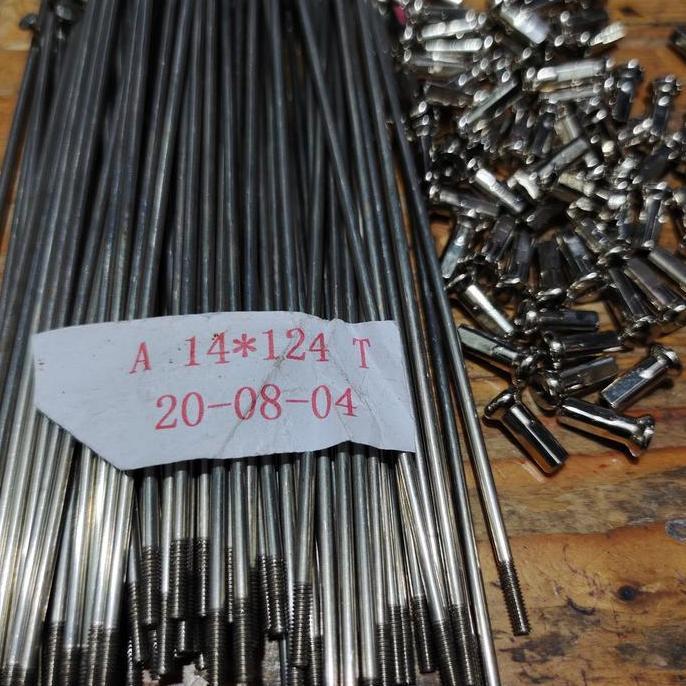 jari jari stainless ukuran 124x14 g merk GT spokes jual persatu roda isi 36pc