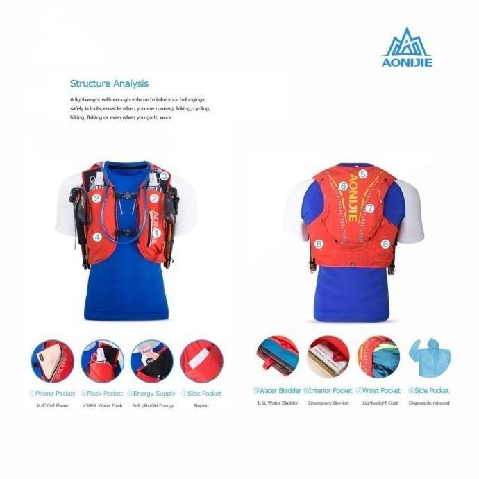 Motionx- Aonijie C962 Backpack Vest Hydration 12L