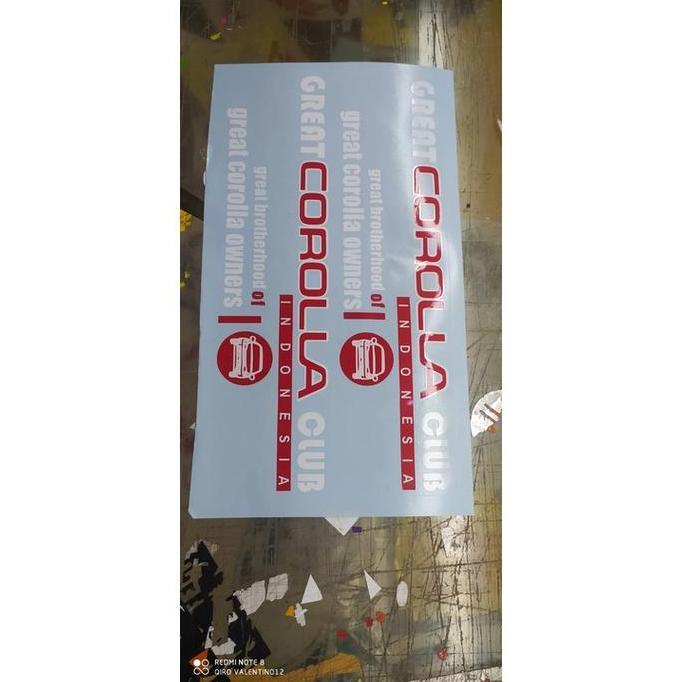 sticker cutting stiker toyota great corolla