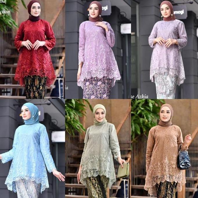 MD40 }} Kebaya Azkia Atasan Wanita / Kebaya Azkia Tulle Modern Atasan