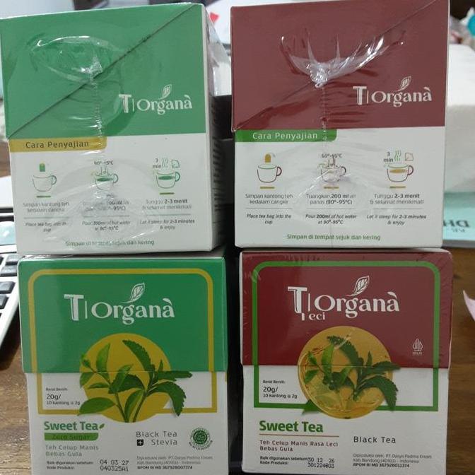 T ORGANA ORIGINAL WITH STEVIA - T ORGANA RASA LECI - SWEET TEA ZERO SUGAR BEBAS GULA - TEH HITAM PRE