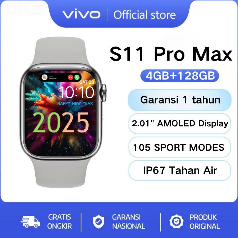 pengiriman cepat VIVO Smartwatch Series S11 Pro MAX/Series S10 Pro MAX/Series S9 Pro MAX 2.0" HD Tou