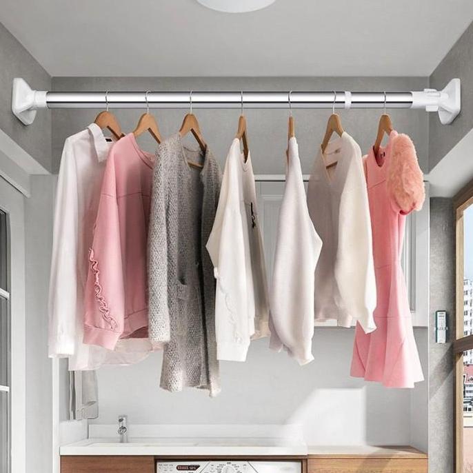 TIANG FLEKSIBEL - TIANG JEMURAN BAJU - TIANG RAK LEMARI - TIANG KAMAR