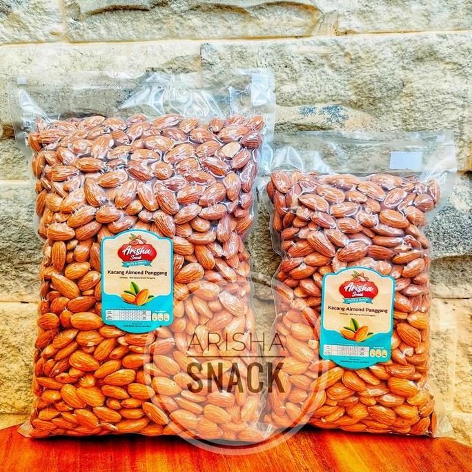 Kacang Almond Panggang Roasted Almond 500Gram Snack Food