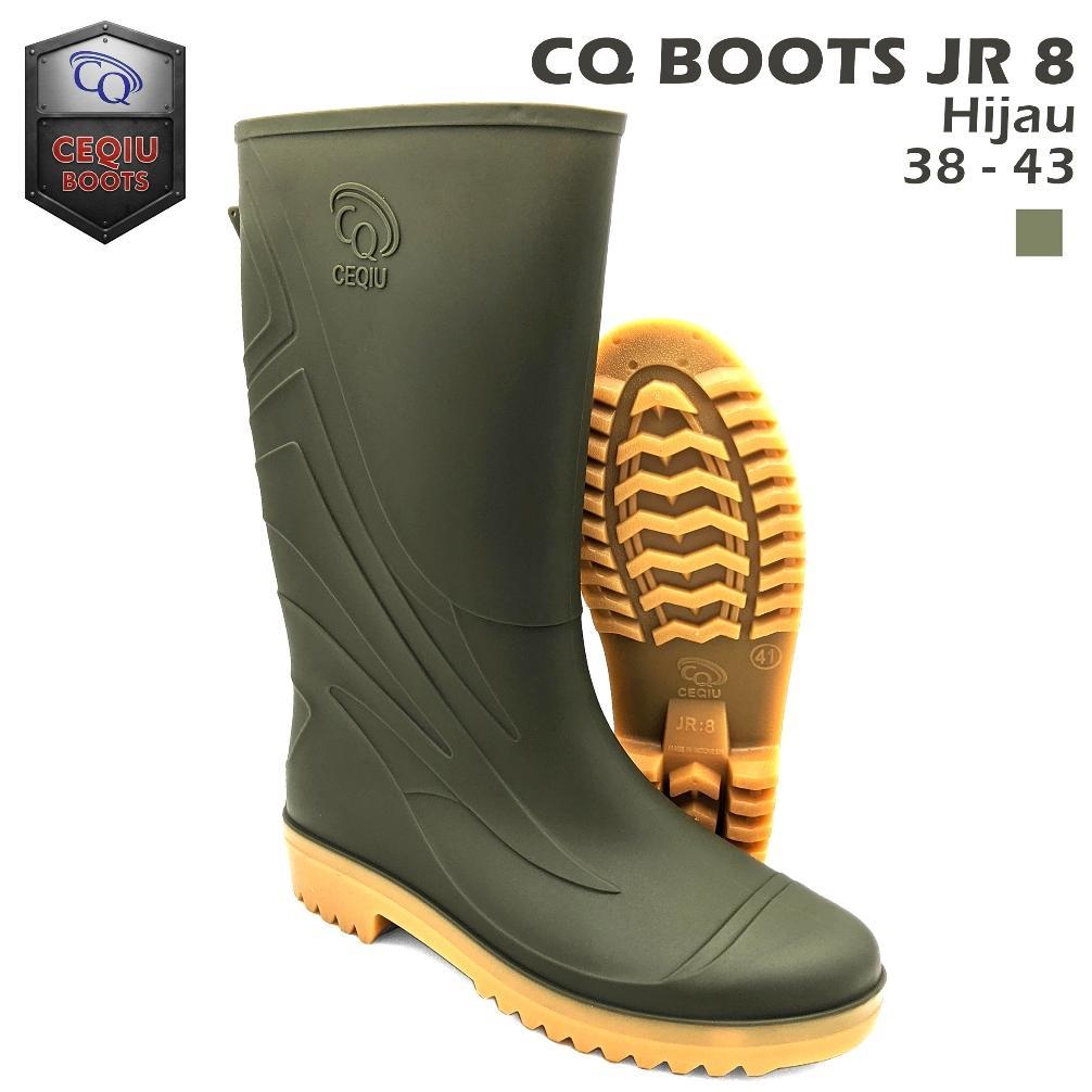 BIG PROMO Katzz - CQ Boots JR 8 GoGreen Boot Panjang Sepatu Boots Hijau Tahan Air & Anti Slip untuk 
