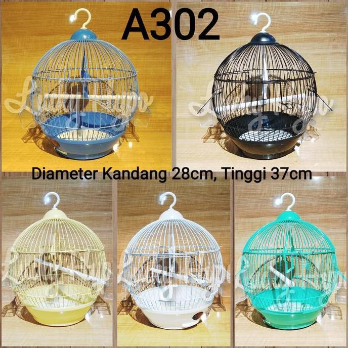 Bridwoi- A302 Dayang Bird Cage Sangkar Kandang Burung Bulat Kecil Lovebird