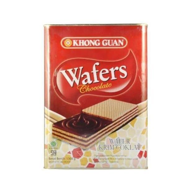 Kue Kaleng KHONG GUAN WAFER Biscuit Kaleng KHONGGUAN WAFERS 1300 GR PAS