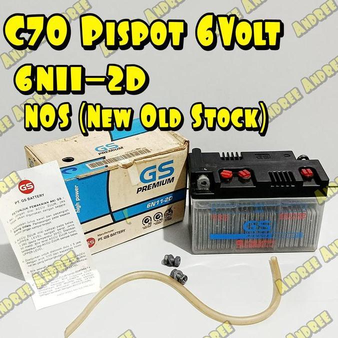 @#@#@#] Aki Accu Batere 6N11 2D 6 Volt 11 AH untuk Motor Honda C70 dan C70 Pispot