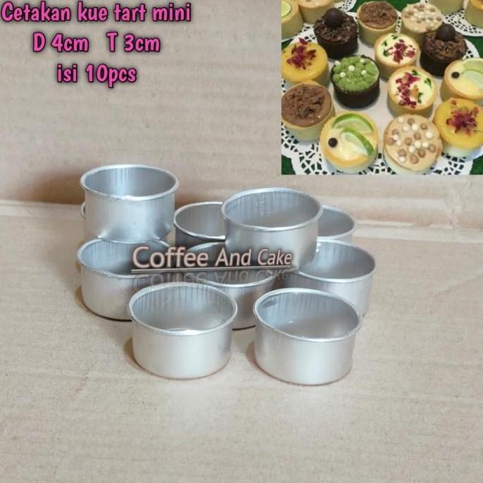 cetakan kue tart mini / tartlets / loyang bulat press mini 4 cm