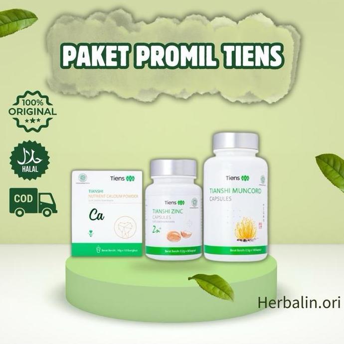 Paket Promil Tiens Muncord Zinc Calcium