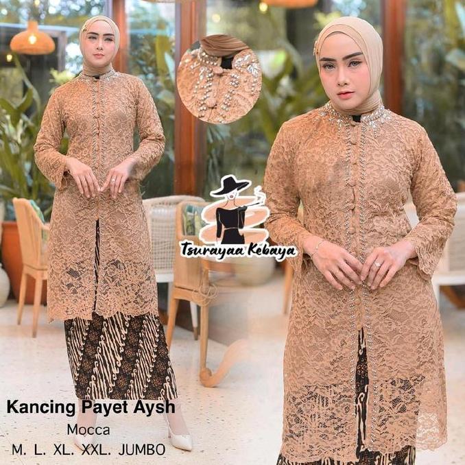 Promo Tunik Brokat Kancing Payet/ Tunik Kancing/ Kebaya Payet/ Kebaya Tunik/ Kebaya Modern Cod