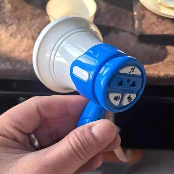 kikigrosir98 - [versi audio]toa speaker mini merah biru gantungan kunci couple lucu keychain redio m
