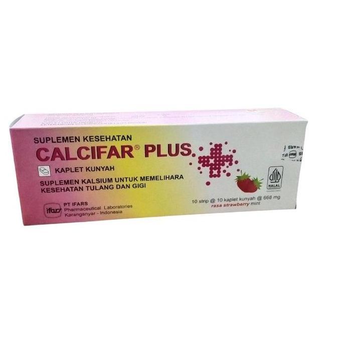 CALCIFAR PLUS KAPLET KUNYAH ISI 100 KAPLET PER BOX