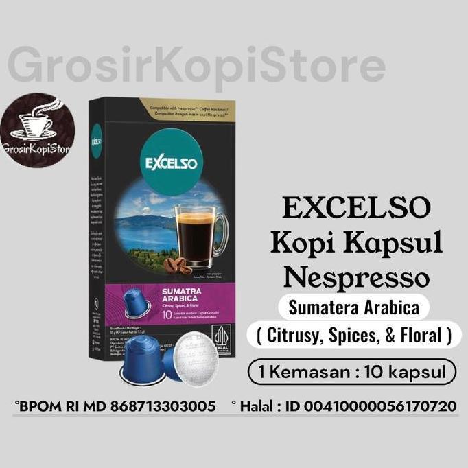 Kopi Kapsul Excelso Nespresso Sumatera Arabica| Kopi Bubuk Kapsul Excelso Nespresso